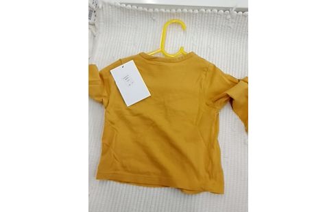 TEE SHIRT ML JAUNE PETIT LOUP 12MOIS