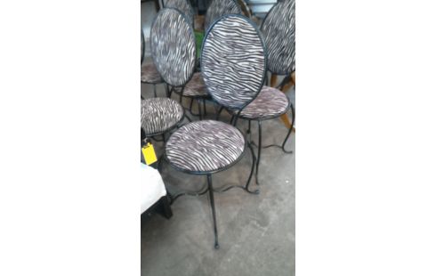 CHAISES TISSU ZEBRE