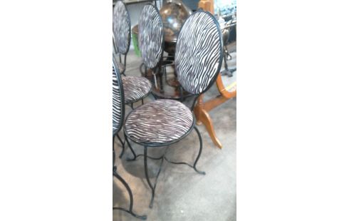 CHAISES TISSU ZEBRE