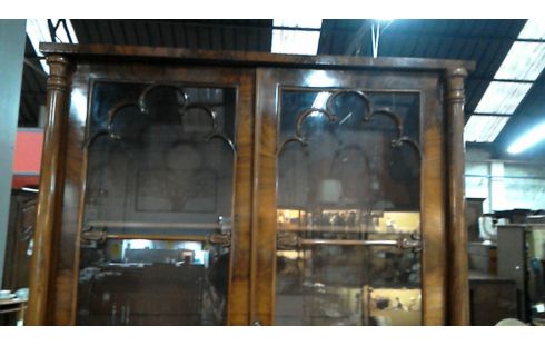 BUFFET VERGLASTER 2-TEILIG MAHAGONIHOLZ