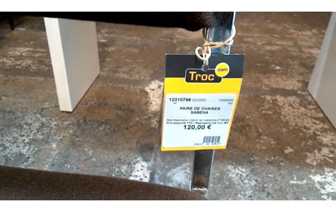 PAIRE DE CHAISES SABENA