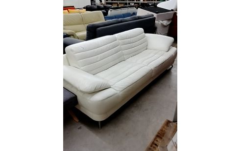 CANAPE CUIR BLANC