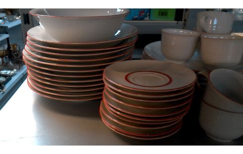 SERVICE WEISS ORANGE IM VINTAGE-STIL