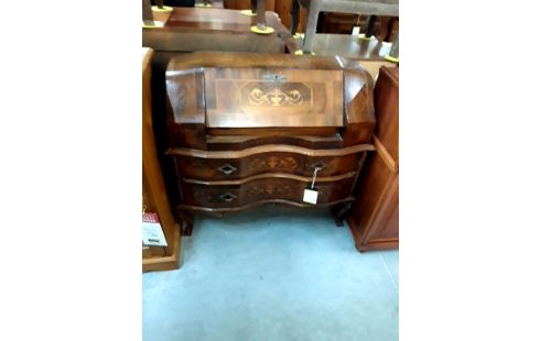 SECRETAIRE MARQUETE PETIT MODEL 4 TIROIRS + CLE