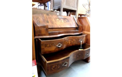 SECRETAIRE MARQUETE PETIT MODEL 4 TIROIRS + CLE