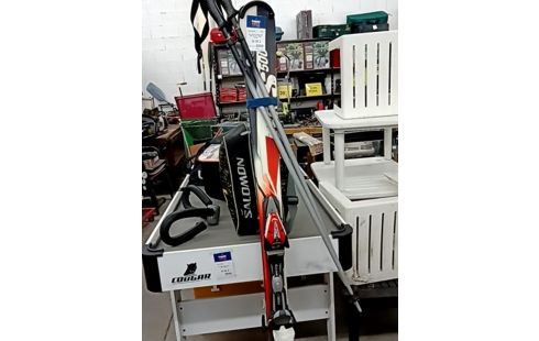 SKI ALPINS QUECHUA RNS 500 161 CM + PAIRE BATONS