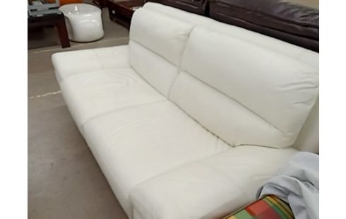 CANAPE CUIR BLANC CHATEAU D AX