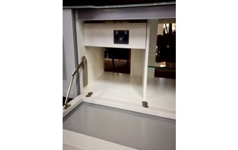 MEUBLE TV LAQUE VERRE ITALIEN MUNARI AC RSV