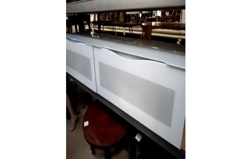 MEUBLE TV LAQUE VERRE ITALIEN MUNARI AC RSV