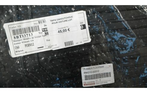 TAPIS CAHOUTCHOUC POUR VOITURE LOT