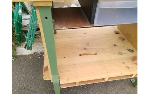 ETABLI BOIS AVEC 2 TIROIRS