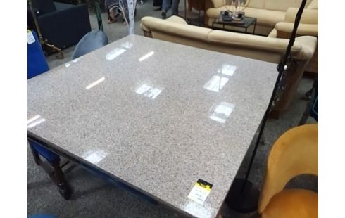 TABLE A MANGER PLATEAU GRANIT PIEDS METAL