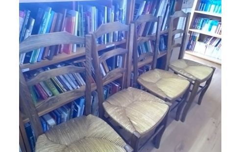 LOT DE 4 CHAISES PAILLEES