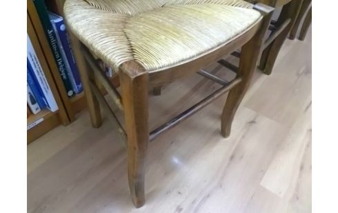 LOT DE 4 CHAISES PAILLEES