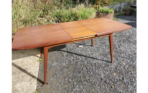 TABLE DE SALLE A MANGER TECK LOUIS VAN TEFFELEN + ALLONGE CENTRALE