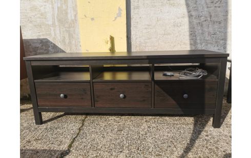 MEUBLE TV IKEA FONCÉ  3 TIROIRS