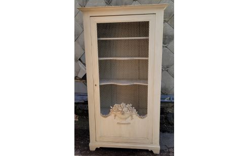 ARMOIRE PATINE GRILLAGE A POULE