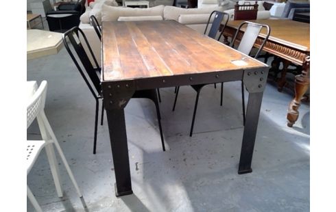 TABLE BOIS ACIER DE  QUALITÉ STYLE INDUSTRIEL