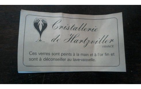 VERRES A PIED LOT DE 6 CRISTAL DE KARTZVILLER