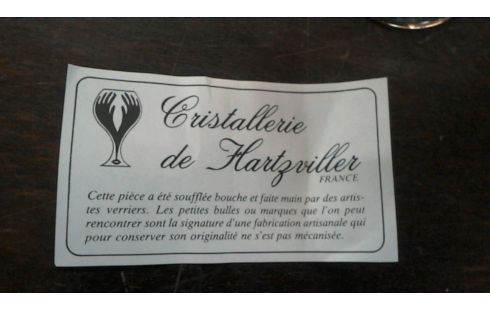 VERRES A PIED LOT DE 6 CRISTAL DE KARTZVILLER