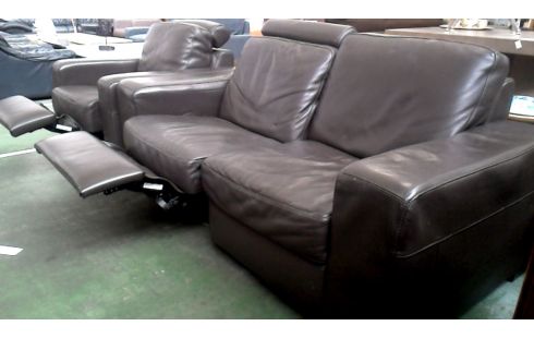 WOHNZIMMER LEDER BRAUN, , TV-SESSEL