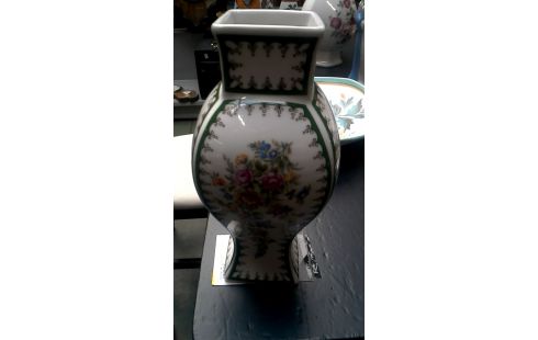 JARRÓN BLANCA VERDE FLOR