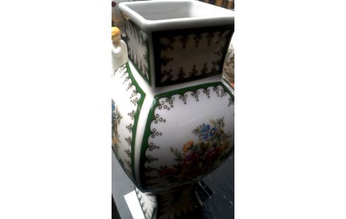 JARRÓN BLANCA VERDE FLOR