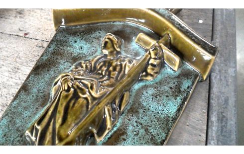 OBJET DECO TERRA COTTA VERTE EMAIL