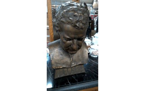 BÜSTE GIPS BRONZE FARBIG