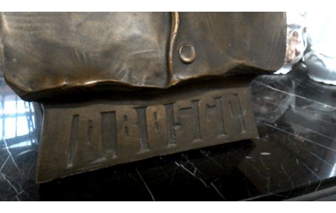 BÜSTE GIPS BRONZE FARBIG