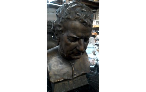 BÜSTE GIPS BRONZE FARBIG