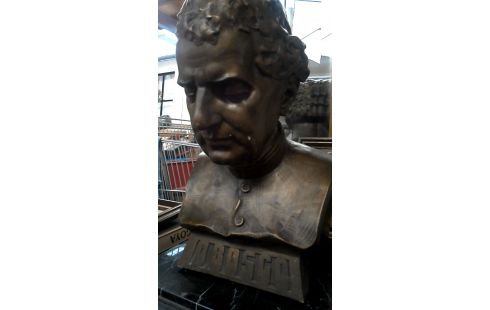 BÜSTE GIPS BRONZE FARBIG