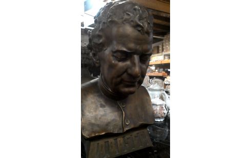 BÜSTE GIPS BRONZE FARBIG