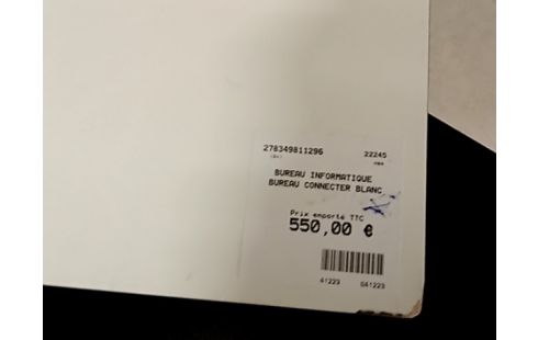 BUREAU INFORMATIQUE BUREAU CONNECTER BLANC