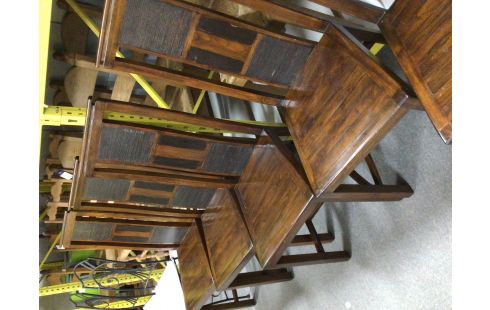 CHAISE STYLE ASIATIQUE LOT DE 6