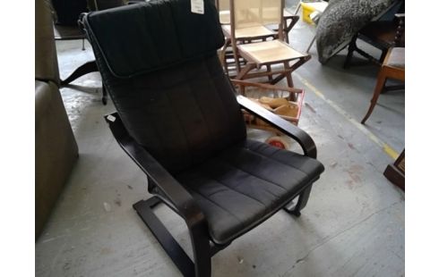 FAUTEUIL POANG DS SON JUS   NOIR