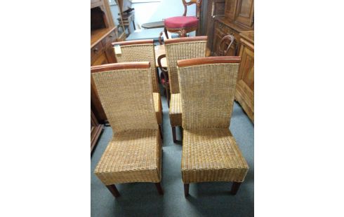 CHAISE BANANIER LOT DE 4