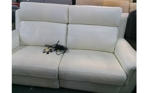 CANAPE CUIR BLANC ELECTRIQUE