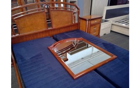 CHAMBRE MERISIER MARQUETE LIT, CHEVET, COMMODE, GR