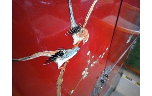 MEUBLE CHINOIS TONS ROUGES +