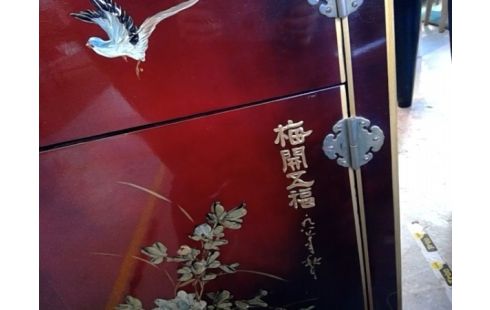 MEUBLE CHINOIS TONS ROUGES +