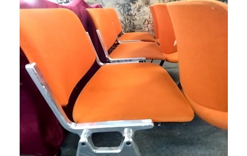 CHAISE ORANGE VINTAGE LOT DE 2