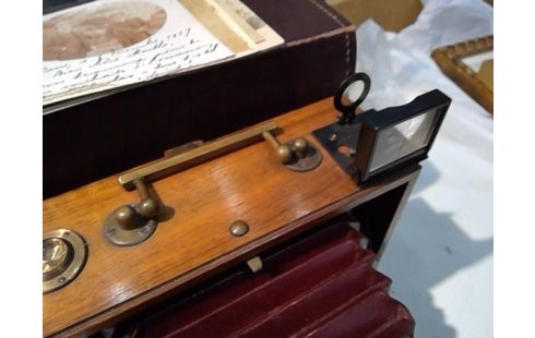 APPAREIL PHOTO COLODION HUMIDE BOIS ANCIEN BARON EMPAIN