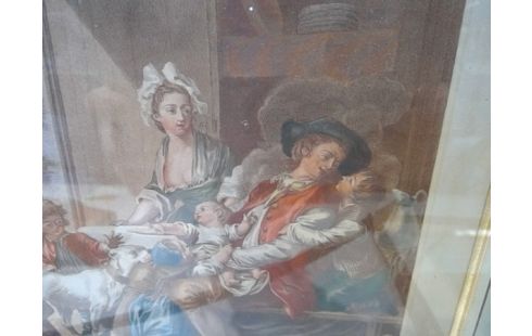 GRAVURE SCENE FAMILLIALE