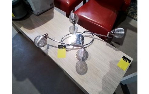 LUSTRE METAL 4 FEUX BOULES