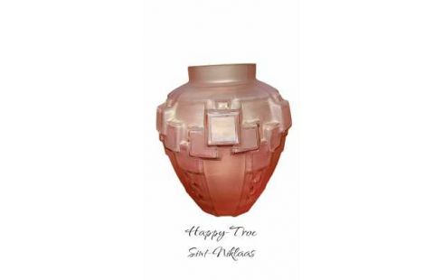 VASE ROSE ART DECO. SCHNEIDER