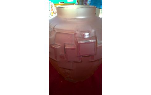 VASE ROSE ART DECO. SCHNEIDER