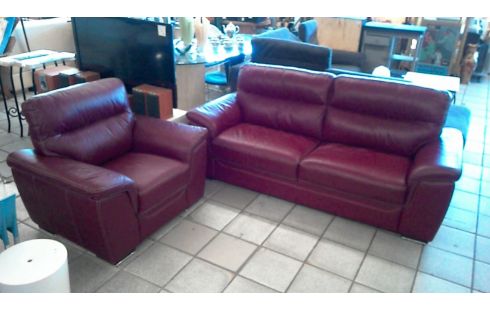 WOHNZIMMER LEDER, , SOFA, , 1 SESSEL