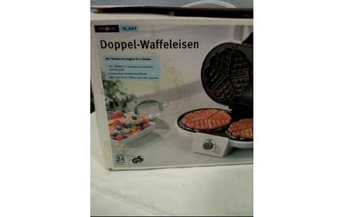 WAFFELEISEN WEISS DOPPEL-HERZFORM