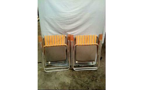 CAMPINGSTUHL 2ER-SET KLAPPBAR DDR GELB/GRAU